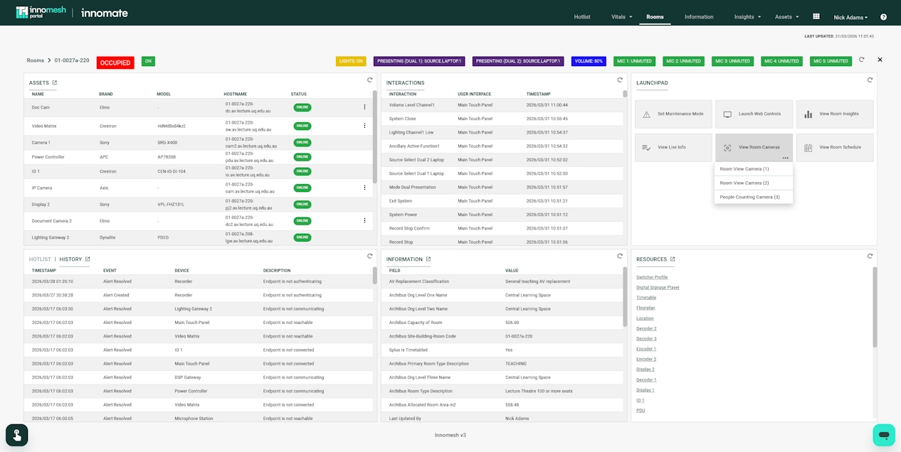 Single pane of glass AV management with Innomesh