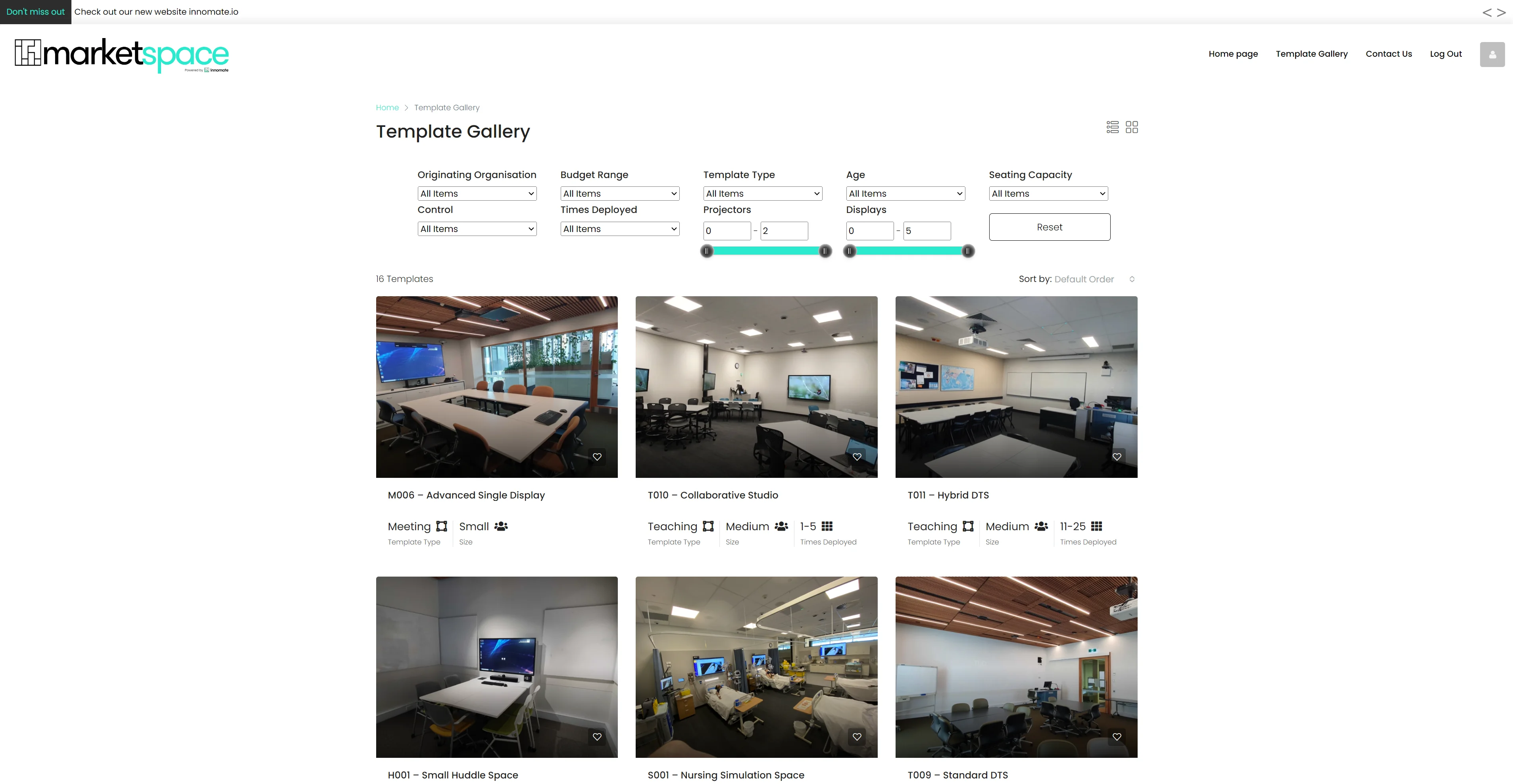 Free AV Room Templates with MarketSpace x Innomate