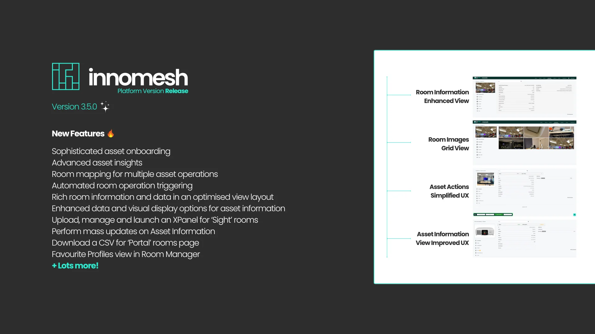 What's new in Innomesh v3.5.0 - The Leading Cloud-Based AV & UC Management Platform